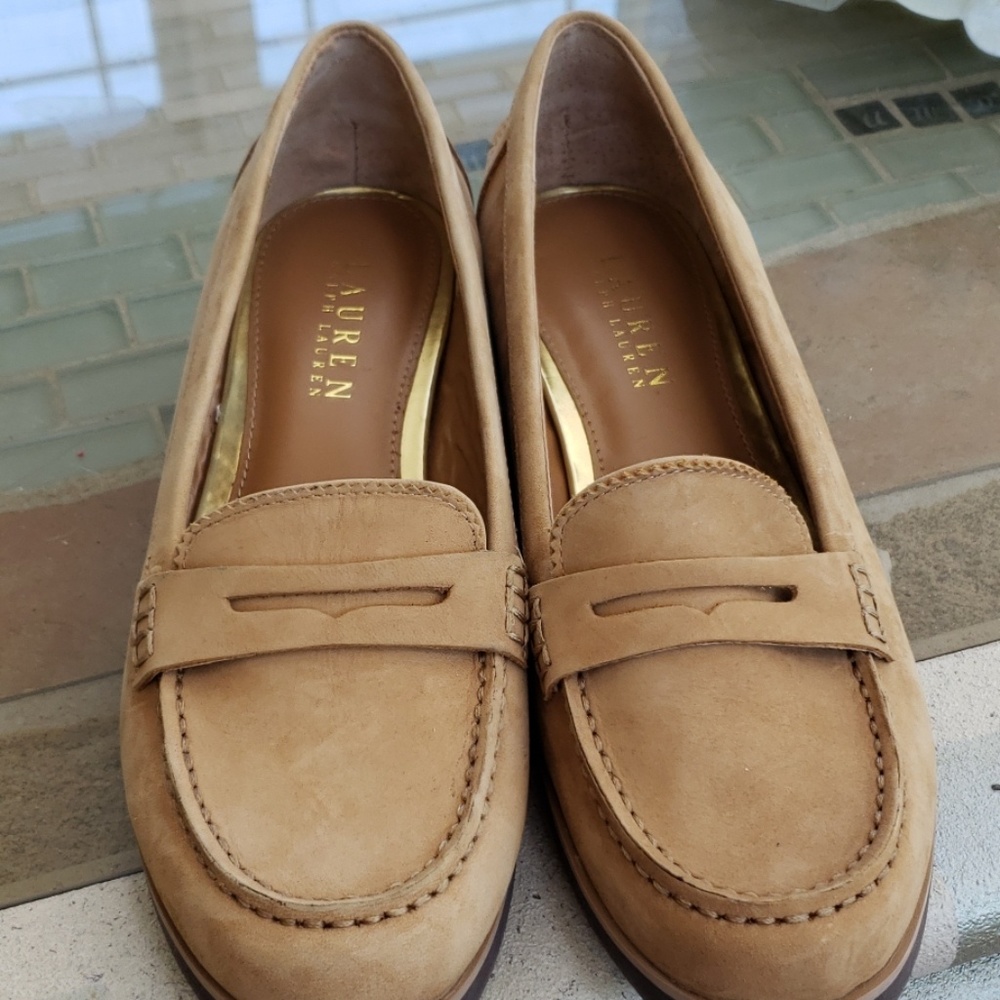 Lauren brushed leather loafers